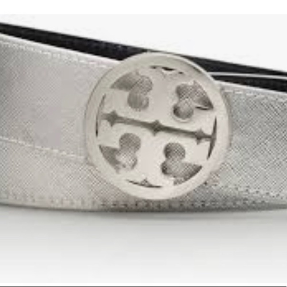 Toy Burch leather silver belt
